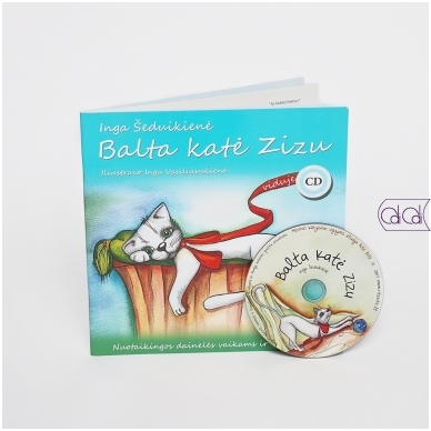 Dainų knygelė su CD „Balta katė Zizu“
