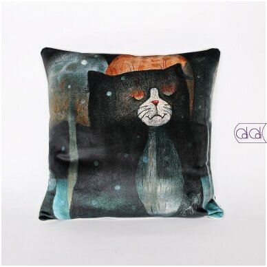 Dekoratyvinė pagalvėlė „Sapnuojantis katinas“