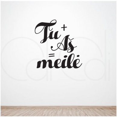 Sienos lipdukas „Meilės aritmetika“ Sienos lipdukas „Meilės aritmetika“