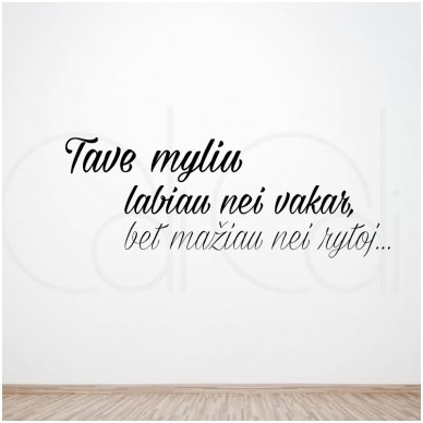 Lipdukas ant sienos „Labiau nei vakar“ Lipdukas ant sienos „Labiau nei vakar“