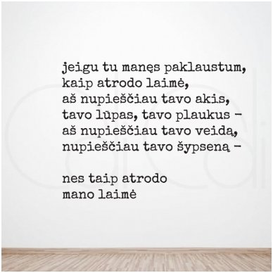 Lipdukas „Jei tu manęs paklaustum“ 1 Lipdukas „Jei tu manęs paklaustum“ 1