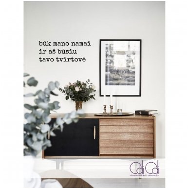 Interjero lipdukas „Būk mano namai“ Interjero lipdukas „Būk mano namai“