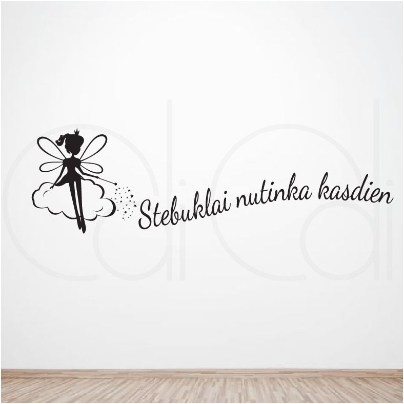 Lipdukas mergaitės kambariui „Stebuklai nutinka kasdien“ Lipdukas mergaitės kambariui „Stebuklai nutinka kasdien“