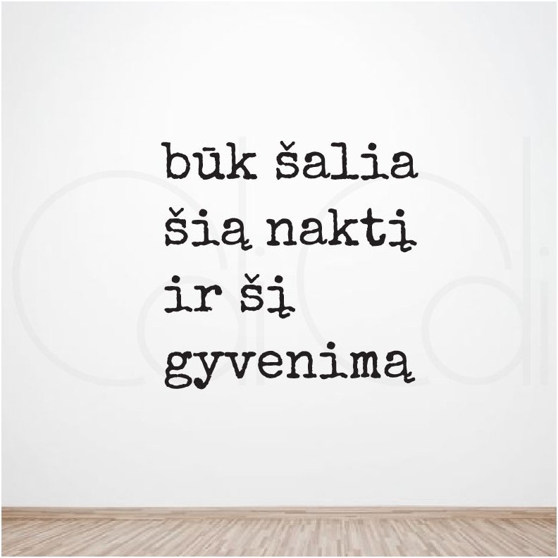 Lipdukas ant sienos „Būk šalia“ 1