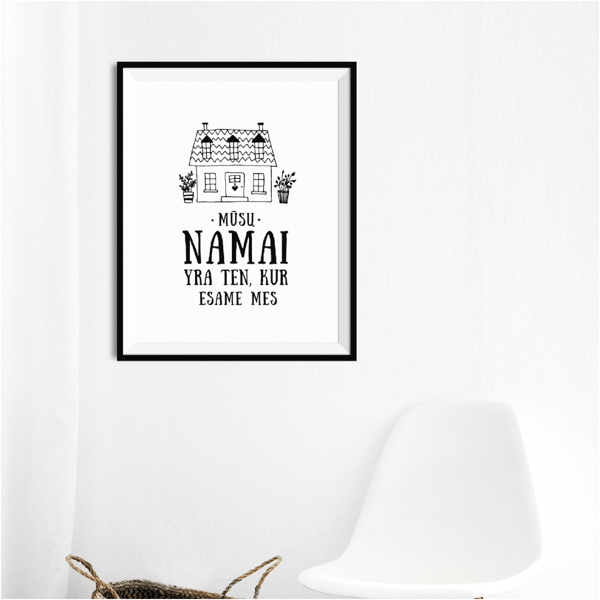 Plakatas „Mūsų namai yra ten, kur esame mes“