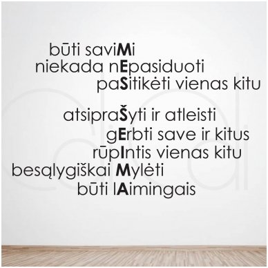 Interjero lipdukas „Mes šeima“