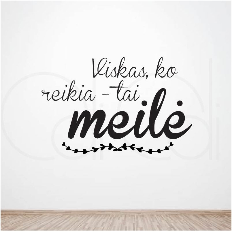 Sienos lipdukas „Viskas, ko reikia“ Sienos lipdukas „Viskas, ko reikia“