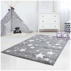 Stačiakampis kilimas vaikų kambariui „Pilkos žvaigždutės“