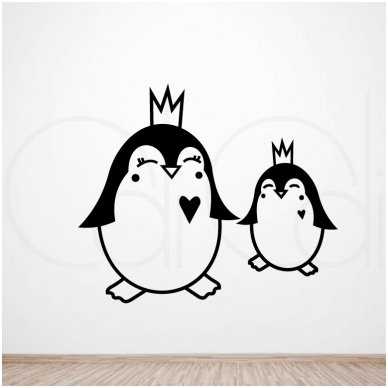 Vaikiškas sienos lipdukas „Šiauriečiai pingvinai“