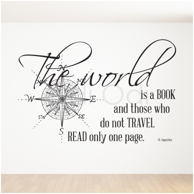 Wall decal „The world is a book“
