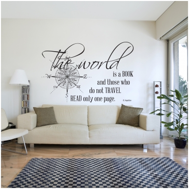 Wall decal „The world is a book“ 2